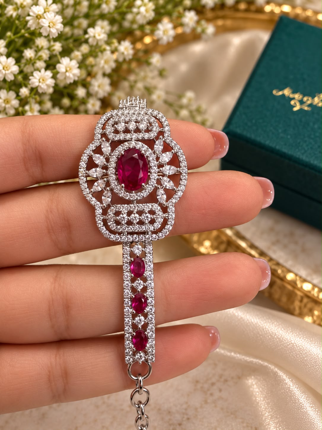 The Imperial Charm Bracelet, Ruby Red