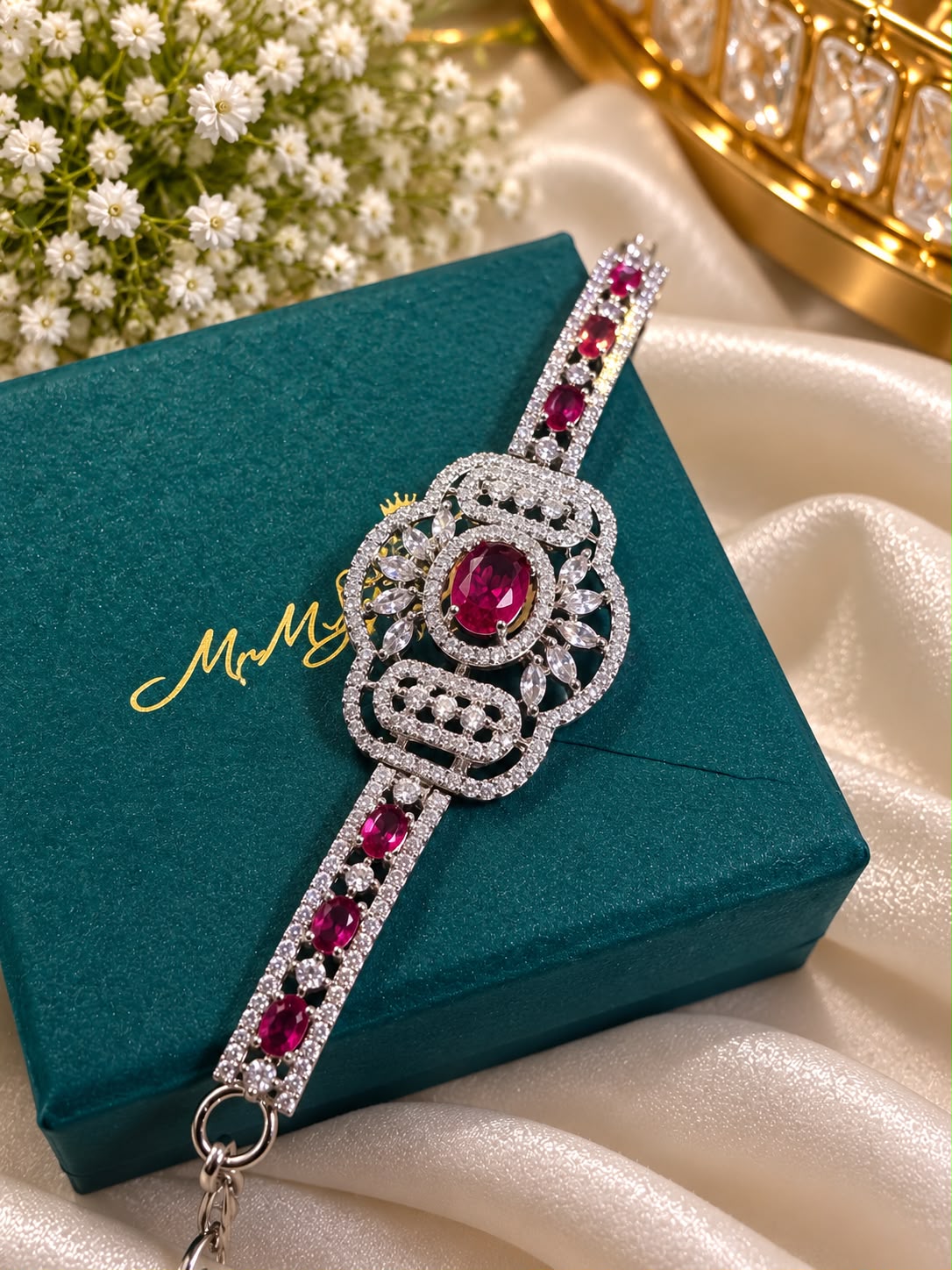 The Imperial Charm Bracelet, Ruby Red, view 4