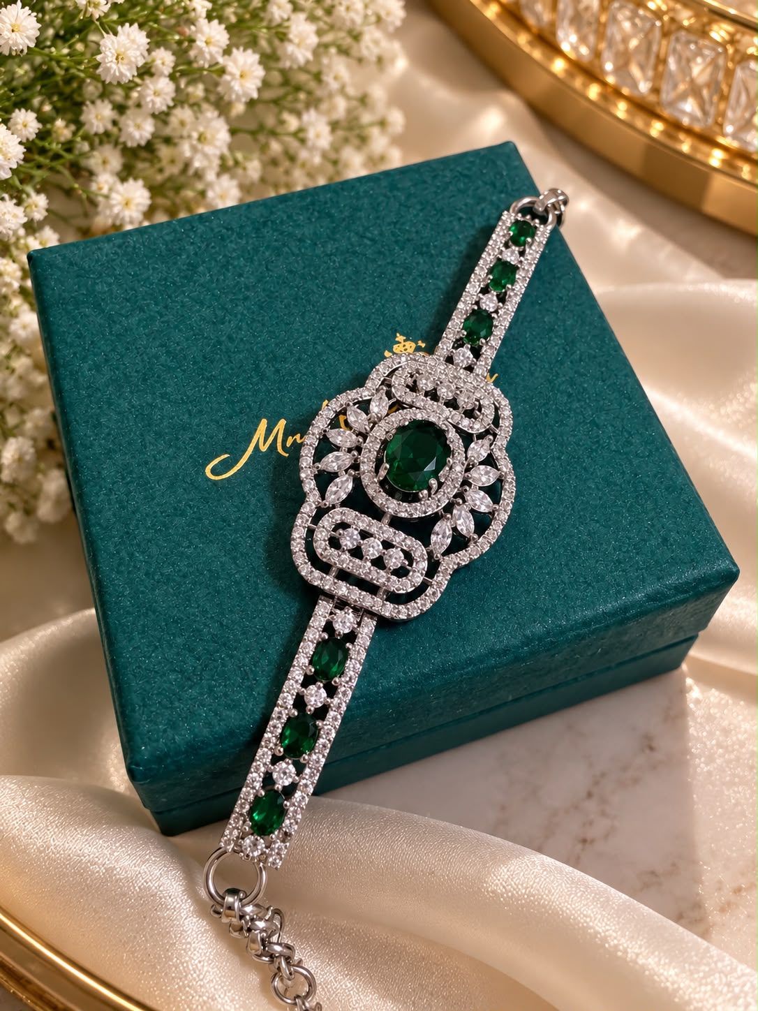 The Imperial Charm Bracelet, Emerald Green