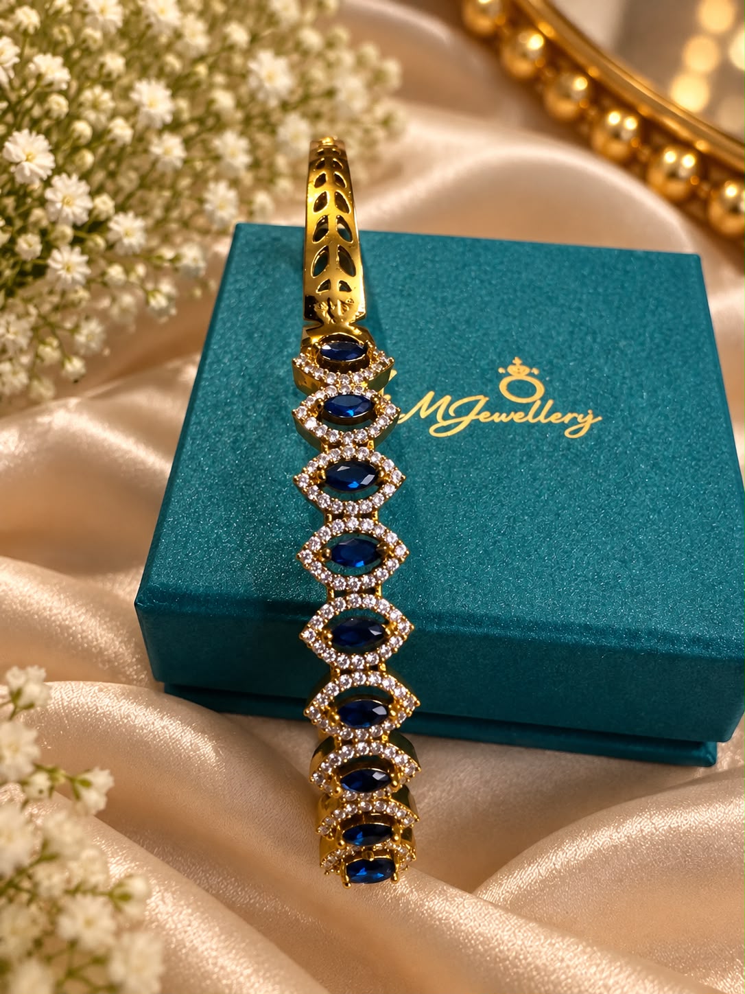 The Gemstone Link Bracelet, Sapphire Blue