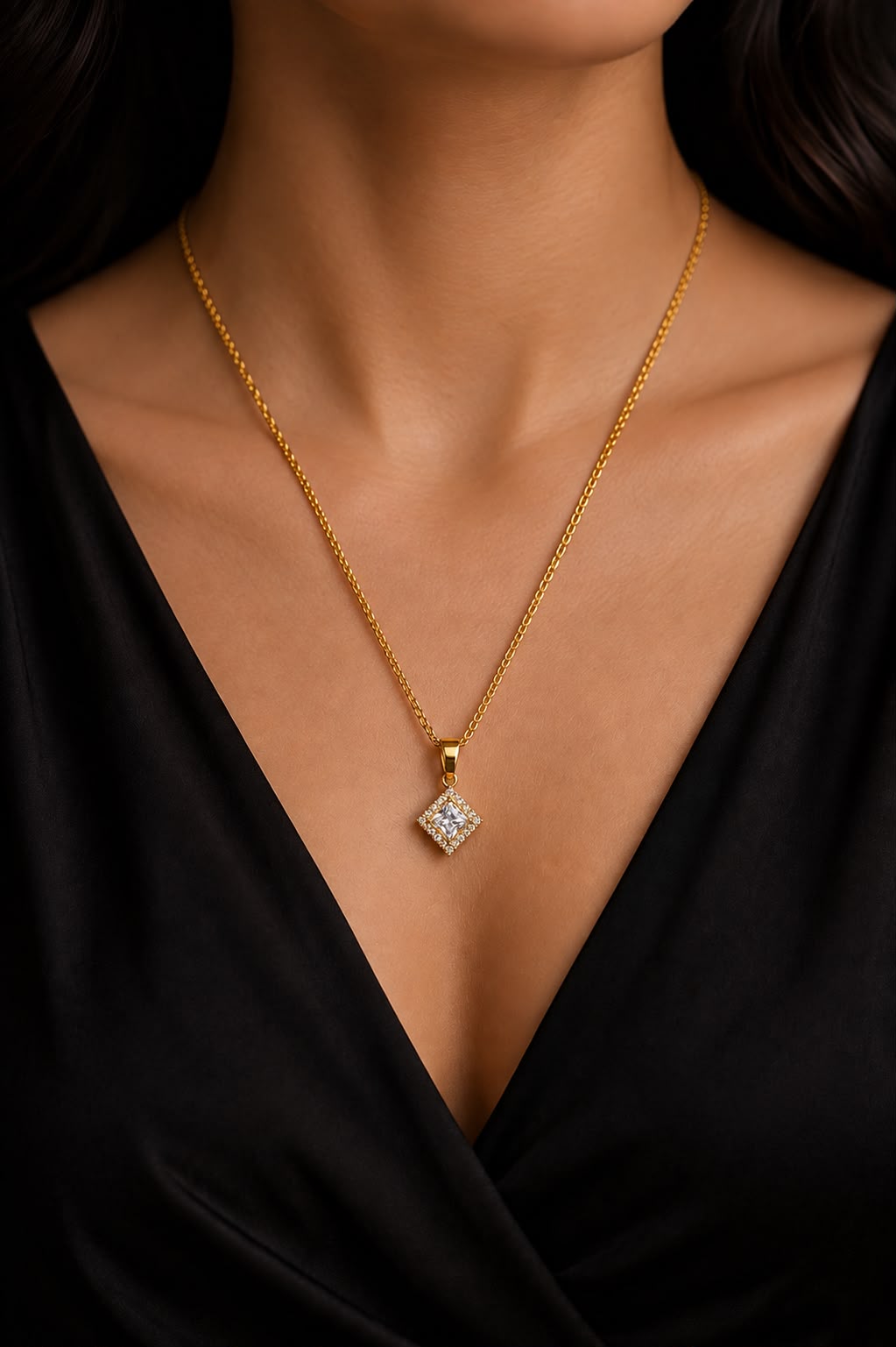 Celeste Diamond Necklace, view 4