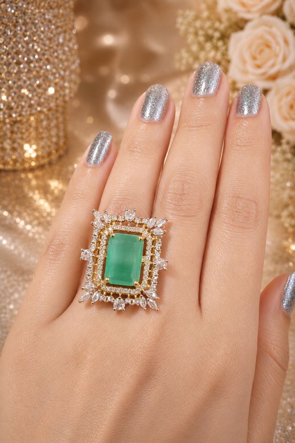 Valentina, Emerald Green, view 2